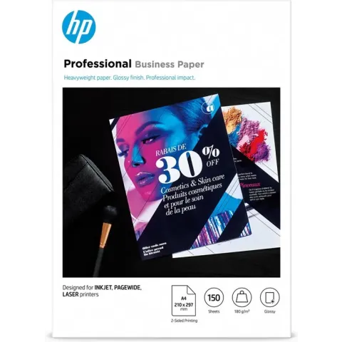 HP Prof Biz Gls 180g A4 150sh FSC Paper
