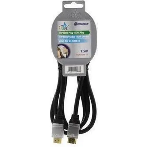 HQ - 1.4 High Speed HDMI kabel  - 1.5 m - Zwart