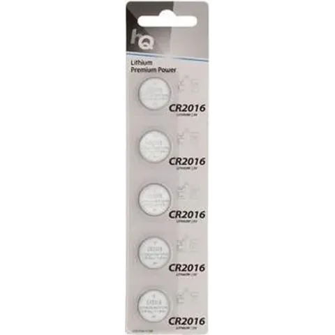 HQ CR2016 Lithium Knoopcel Batterij - 5 stuks