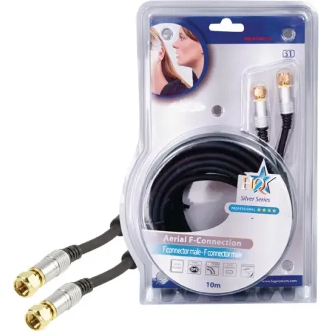 HQ SS1527/10 Antenne kabel van hoge kwaliteit met vergulde pluggen - F-Connector