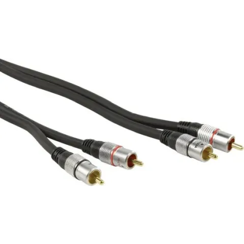HQ Super Silver Tulp stereo audio kabel - 0,75 meter