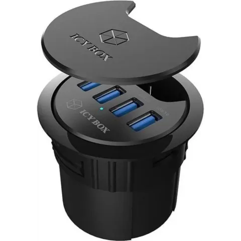 Hub 4-Port IcyBox USB 3.0 IB-Hub1403A Tisch-Hub mit Audio retail