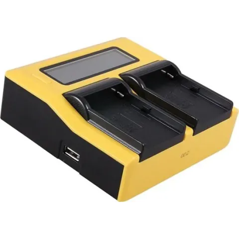 Huismerk Duo oplader voor 2 camera-accu's Sony NP-F960 en NP-F970 - met LCD scherm