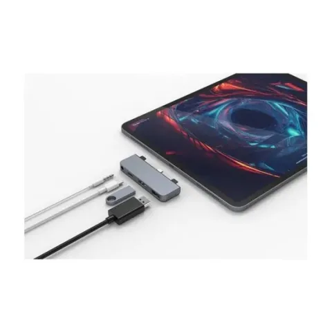 HYPER 4-in-1 USB-C hub iPad Pro silver