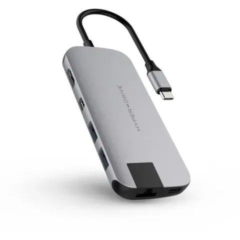 Hyper Slim 8-in-1 USB-C Hub - Space gray