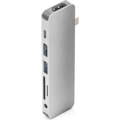Hyper Solo Hub 7 in 1 voor Macbook & USB-C devices - Zilver