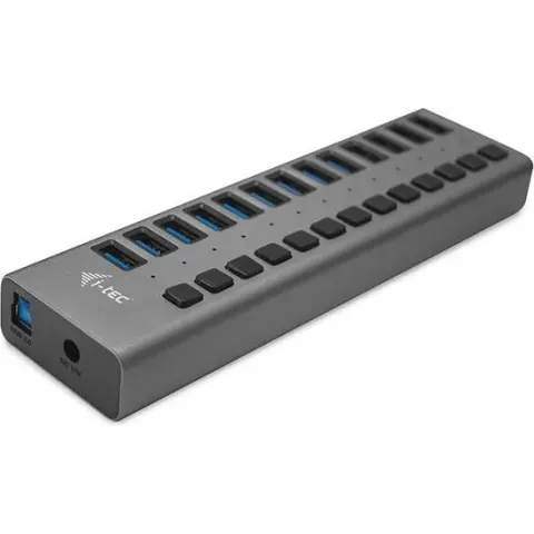 i-tec U3CHARGEHUB13 oplader voor mobiele apparatuur Binnen Grijs