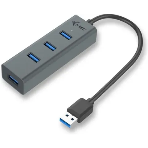 I-TEC USB 3.0 Metal HUB 4 port without power adapter ideal for Notebook Ultrabook Tablet PC supports Win und Mac OS