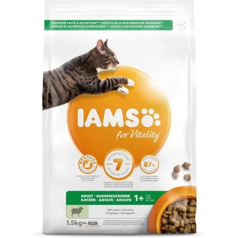 Iams kat adult lam & kip - 1,5 kg
