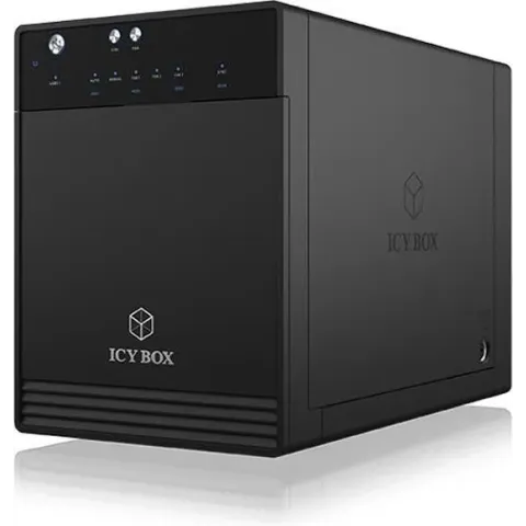 ICY BOX IB-3740-C31 2.5/3.5'' HDD-/SSD-behuizing Zwart
