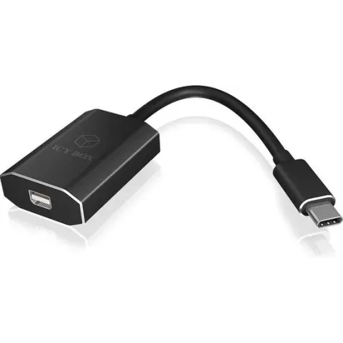 ICY BOX IB-AD550-C tussenstuk voor kabels USB C Mini DisplayPort Zwart