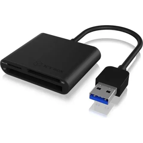 ICY BOX IB-CR301-U3 USB 3.0 Zwart geheugenkaartlezer