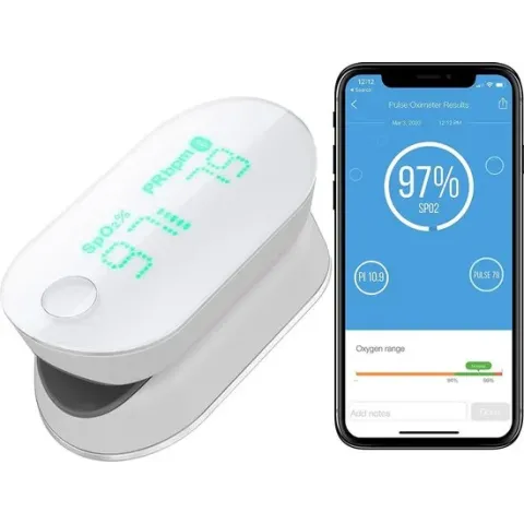 iHealth Air Wireless Pulse Oximeter - Air Pulsoximeter, Bluetooth, Smartphone app "MyVitals", Wit
