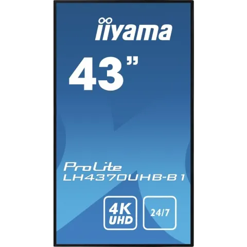 iiyama LH4370UHB-B1 beeldkrant Digitale signage flatscreen 108 cm (42.5") VA 4K Ultra HD Zwart Type processor Android 9.0