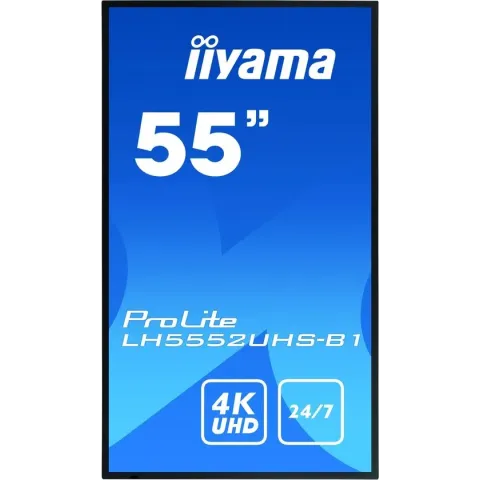 iiyama LH5552UHS-B1 beeldkrant Digitale signage flatscreen 138,7 cm (54.6") VA 4K Ultra HD Zwart Type processor Android 8.0