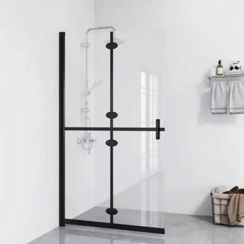 Inloopdouchewand inklapbaar 120x190 cm ESG-glas transparant