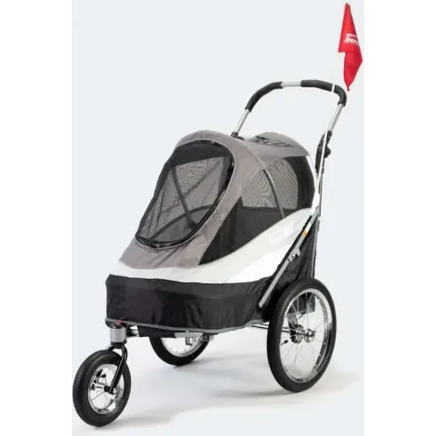 Innopet Fietskar Sporty Dog Trailer Deluxe Zwart/Zilvergrijs