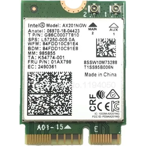 Intel WLAN 6 AX201 M.2 vPro bulk