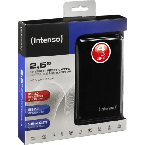 Intenso 2.5", USB Tipo C, 3.0 (3.1 Gen 1) externe harde schijf 4000 GB Zwart