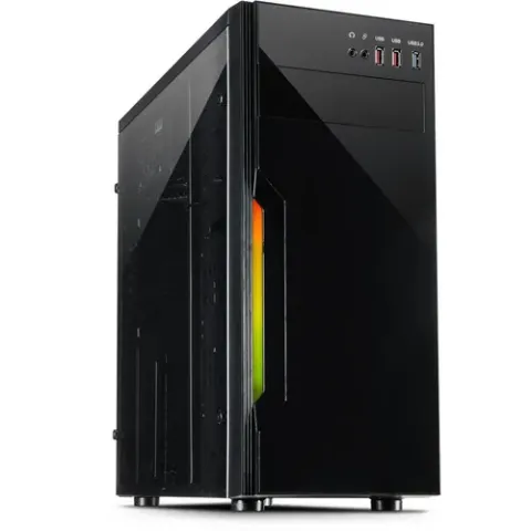 Inter-Tech B-42 RGB tower-behuizing 2x USB-A 2.0, USB-A 3.2 (5 Gbit/s), 2x Audio, Window-kit