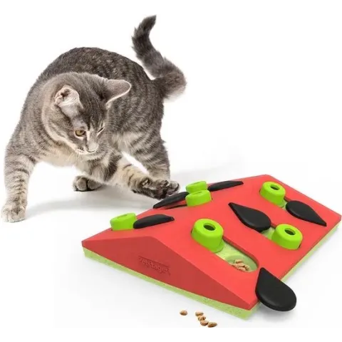 Interactieve kattenpuzzel vulbaar met snacks - Melon Madness