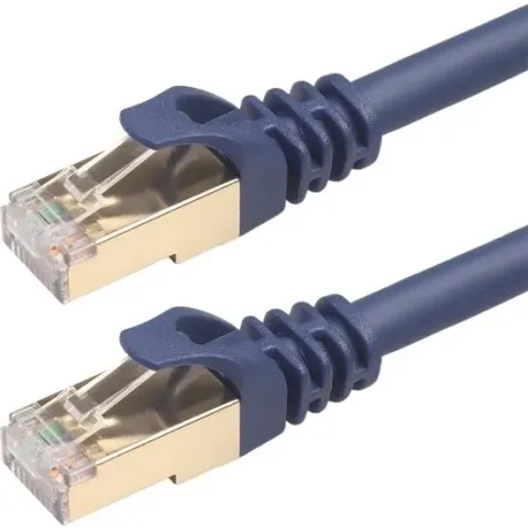 Internetkabel By Qubix CAT8 Ethernet LAN kabel - 1,8 meter - RJ45 - donkerblauw Netwerkkabel / Netwerkkabels/ Internetkabels / Internet kabel