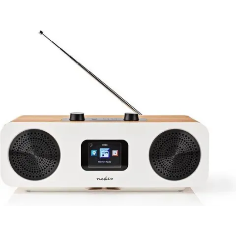 Internetradio | DAB+ / FM / Bluetooth® | Afstandsbediening | Wit / Hout