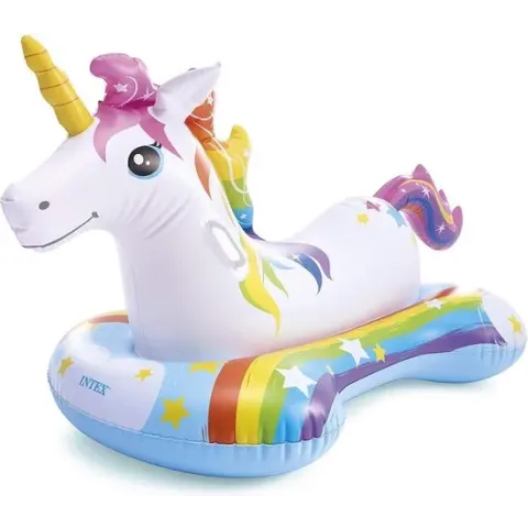 Intex Opblaas Eenhoorn Ride-on 163 X 86 Cm Pvc Wit