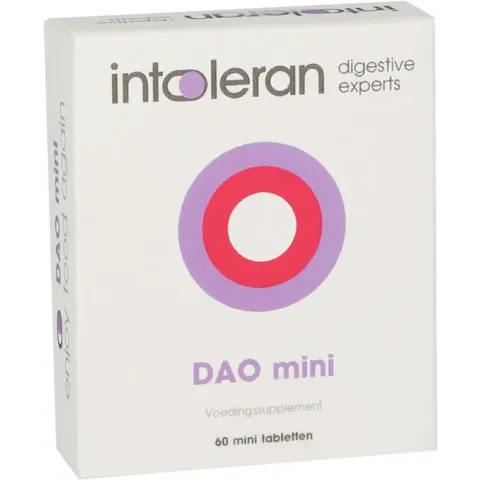Intoleran DAO mini - 60 tabletten - Enzym preparaat