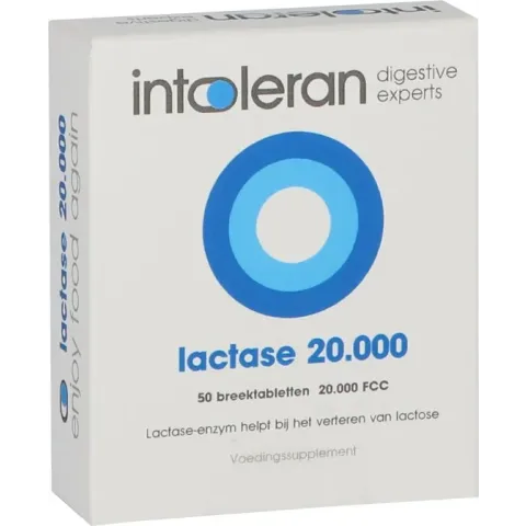 Intoleran Lactase 20.000 - 50 tabletten - Enzyme