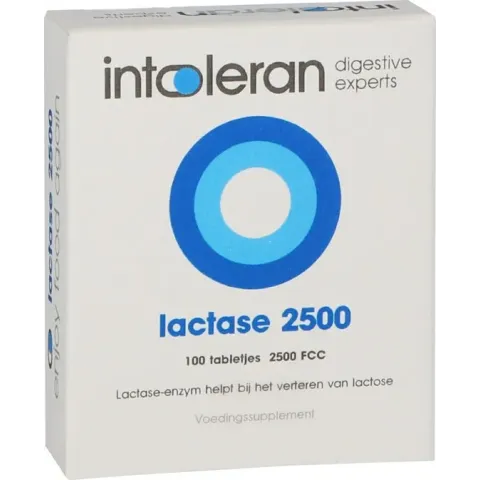 Intoleran Lactase 2500 - 100 tabletten - Enzym preparaat