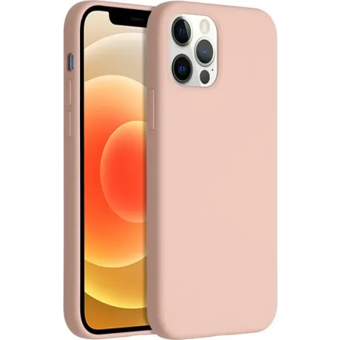 iPhone 12 Hoesje Siliconen - iPhone 12 Pro Hoesje - Accezz Liquid Silicone Backcover - Roze