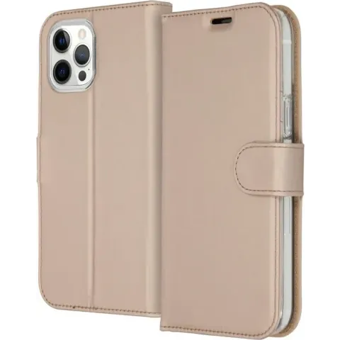iPhone 12 Pro Max hoesje bookcase - iPhone 12 Pro Max wallet case - hoesje iPhone 12 Pro Max bookcase - Kunstleer - goud - Accezz Wallet Softcase Bookcase