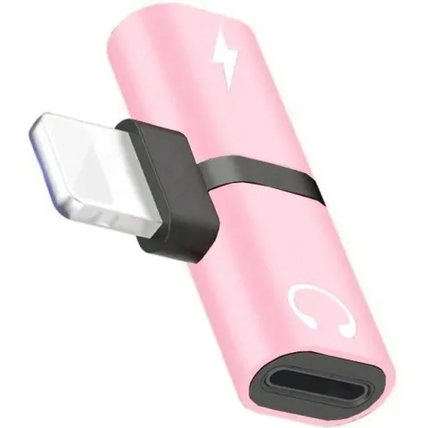 Iphone Adapter 2-in-1 Splitter - Audio - Opladen - Rosé Goud