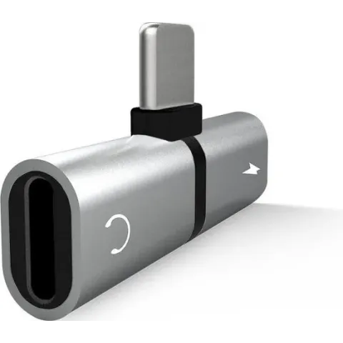 Iphone Adapter 2-in-1 Splitter - Audio - Opladen - Zilver
