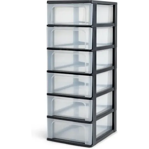 IRIS A4 Ladesysteem - 6 x 7L - Kunststof - Zwart/Transparant