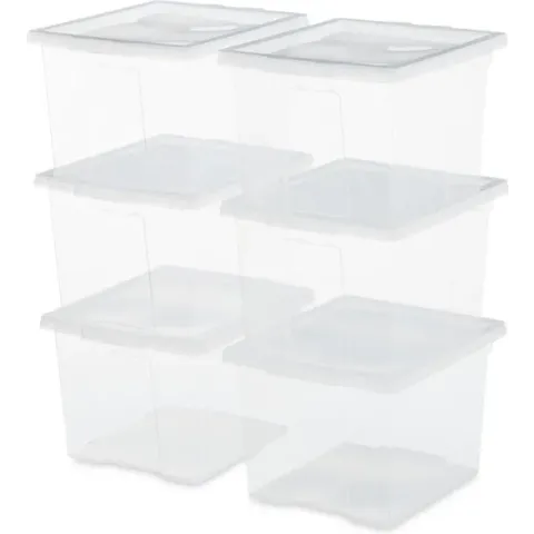 IRIS Useful Storage Box opbergbox - 10 l - Transparant - 6 stuks