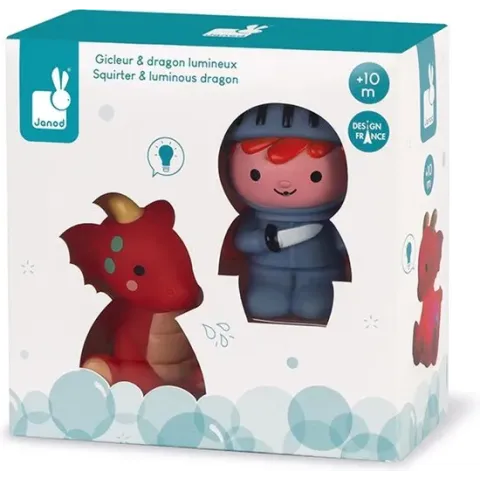 Janod Badspeelgoed - Spuitfiguur Ridder en Lichtgevende Draak