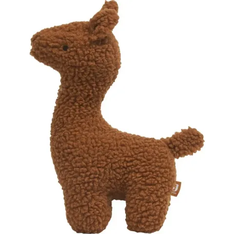 Jollein knuffel lama caramel - KnuffelsKraamcadeau - polyester fibre fill- polyester teddy - 28 centimeter