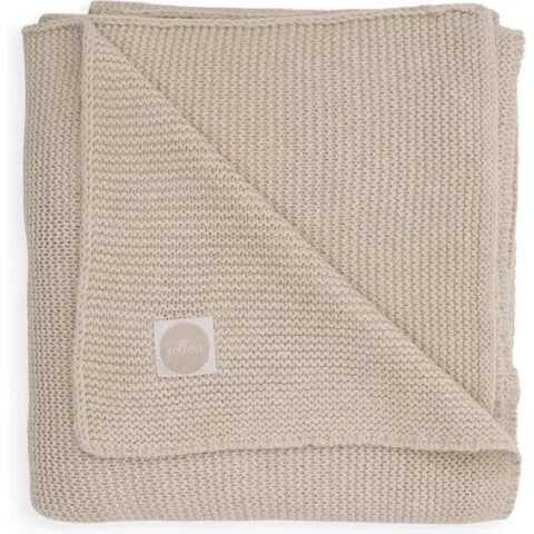 Jollein Ledikant deken Basic knit 100x150cm - nougat