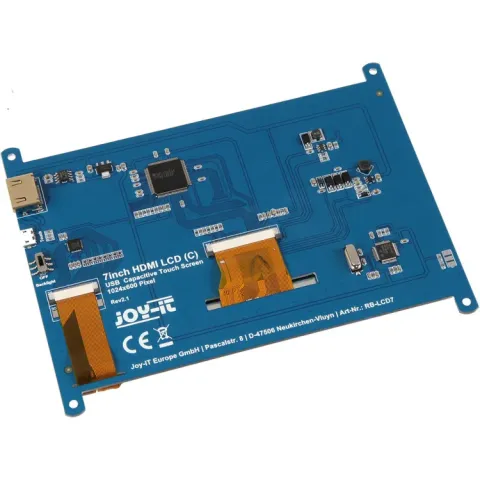 Joy-IT 7,0" Touch-LCD Display voor Raspberry 7" Monitor HDMI, Micro-USB