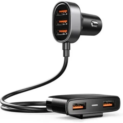 Joyroom - Autolader met 5 USB poorten - Beschikt over 3.0 Quick Charge functie - Zwart
