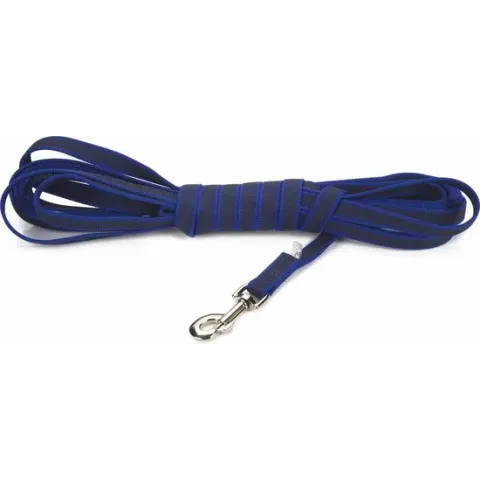 Julius K9 Antislip lijn Blauw, diam. 20mm / 10 meter met handvat