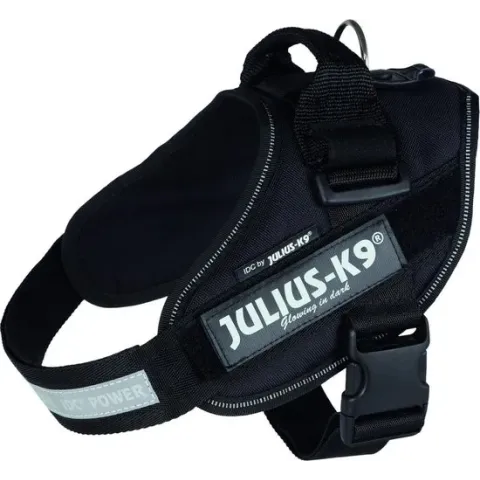 Julius K9 IDC Power-Harnas/Tuig Voor Labels - Zwart - 58-76 cm