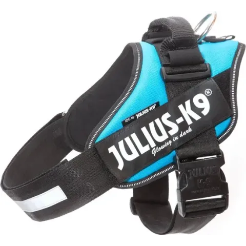 Julius K9 IDC Powertuig/Harnas -  Maat 3/82-115cm - XXL - Aquamarine
