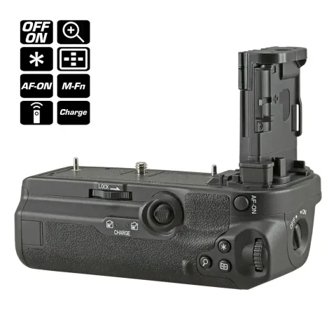 Jupio Battery Grip for Canon EOS R5 (C) / R6 (BG-R10) + 2.4 Ghz Wireless Remote