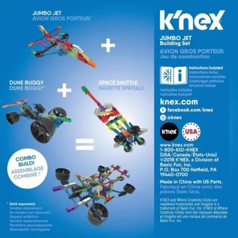 K'NEX - Jumbo Jet - Bouwset - 57 onderdelen