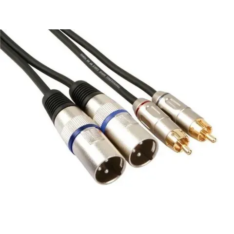 Kabel, 2 X Rca Mannelijk Naar 2 X Xlr Mannelijk, 1M
