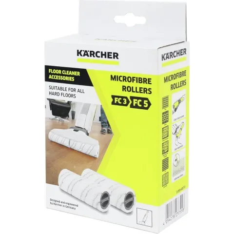 Kärcher set  van 2 microvezelrollen GRIJS voor Floor Cleaner FC 3 en FC 5