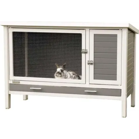 Kerbl ECO konijnenhok Samy 116x57x82 cm kunststof grijs en wit